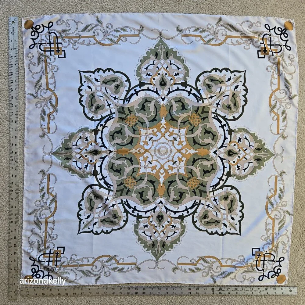 Vintage Piramit Silk Scarf Hand-Rolled Turkey
